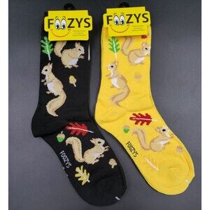 Womens Squirrel Socks Cute Animal Lover Gift Soft Girl Novelty 2 PAIR by Foozys